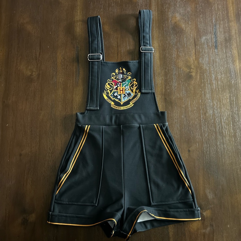 Blackmilk Clothing Limited Edition Harry Potter Hogwarts Crest Overalls XXS